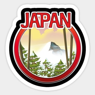 Japan snow capped volcano logo Sticker